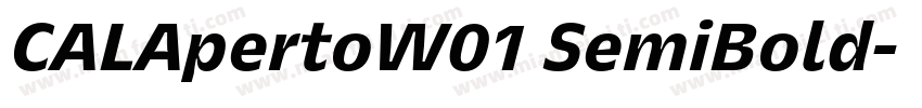 CALApertoW01 SemiBold字体转换